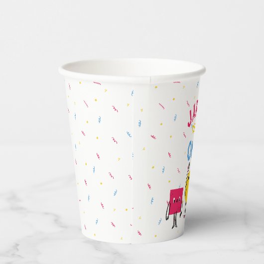 Leuke vormen Eerste Verjaardag Viering Papieren Bekers (Rechts)