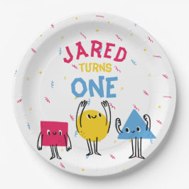 Leuke vormen Eerste Verjaardag Viering Papieren Bordje