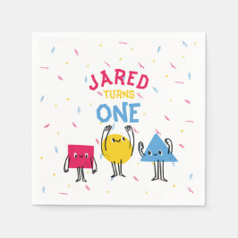 Leuke vormen Eerste Verjaardag Viering Servet