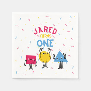 Leuke vormen Eerste Verjaardag Viering Servet