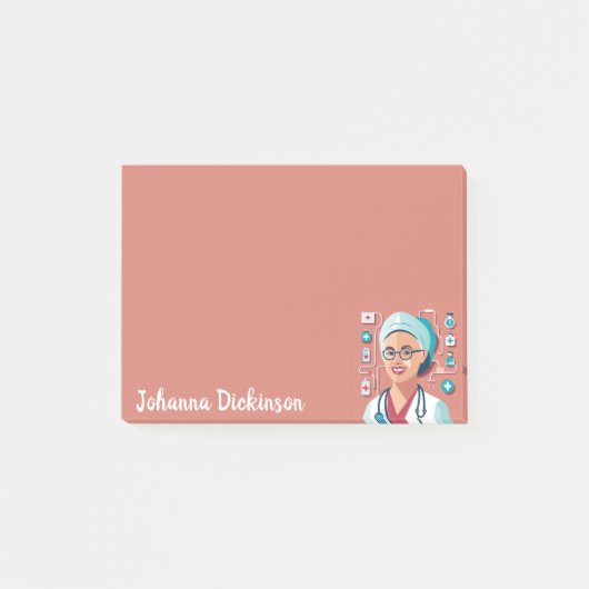 leuke vormgeving voor verpleegsters post-it® notes (Voorkant)