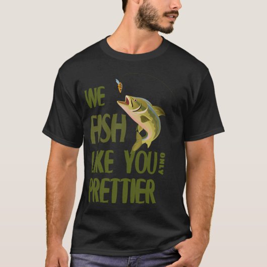 Leuke vormgeving voor vissers t-shirt (Voorkant)