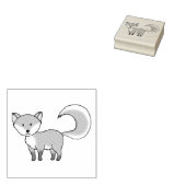 Leuke vos bos dier cartoon rubberstempel (Gestempeld)