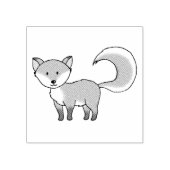 Leuke vos bos dier cartoon rubberstempel (Afrduk)