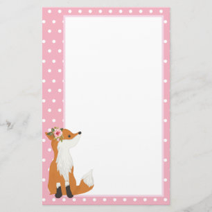 leuke vos, bos, girly, pret, briefpapier