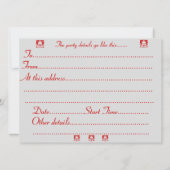 Leuke vos en konijnen Sneeuwscène Kerstmis Uitnodi Kaart (Achterkant)