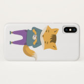 Leuke vos met kopje thee Case-Mate iPhone case (Achterkant (horizontaal))