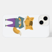 Leuke vos met kopje thee Case-Mate iPhone case (Achterkant (horizontaal))