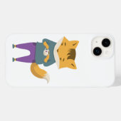 Leuke vos met kopje thee Case-Mate iPhone case (Achterkant (horizontaal))