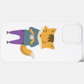 Leuke vos met kopje thee Case-Mate iPhone case (Achterkant (horizontaal))