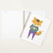 Leuke vos met kopje thee planner (Display)