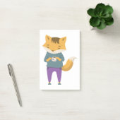 Leuke vos met kopje thee post-it® notes (Kantoor)