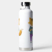 Leuke vos met kopje thee waterfles (Rechts)
