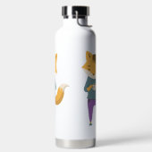 Leuke vos met kopje thee waterfles (Links)