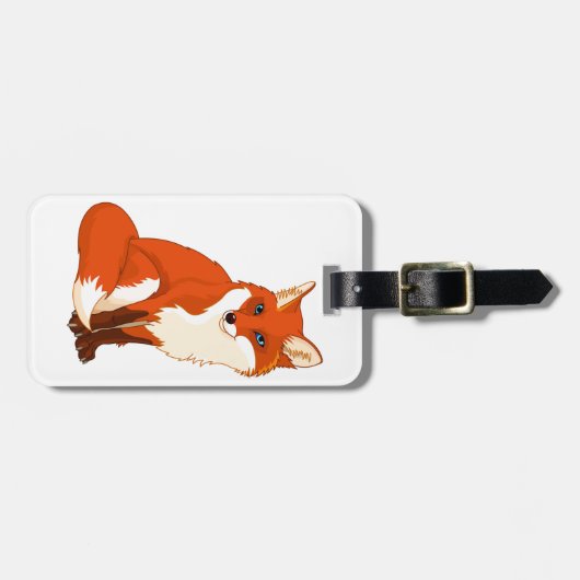 Leuke vos zittende Bagagelabels (Voorkant horizontaal)