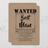 Leuke vraag aan de getuige van de bruidegom kaart (Voorkant / Achterkant)