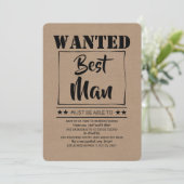 Leuke vraag aan de getuige van de bruidegom kaart (Staand voorkant)