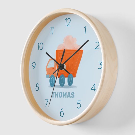 Leuke Vrachtwagen voor Jongens Kamer Wandklok (Hoek)