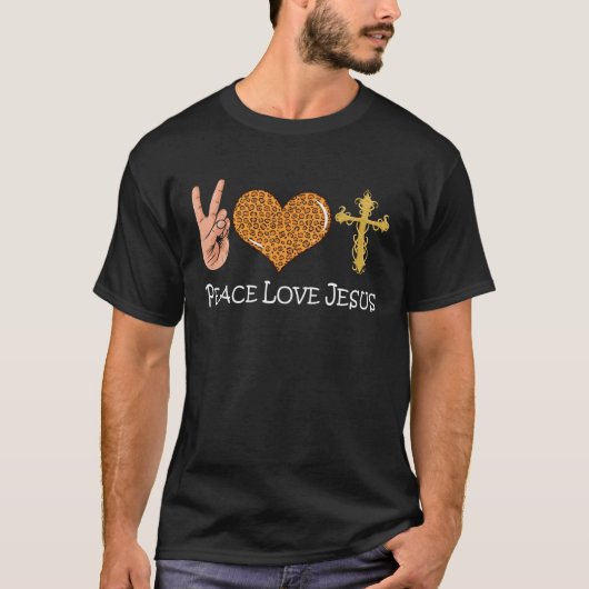 Leuke Vrede Liefde Jezus Vrede Liefde Jezus Christ T-shirt (Voorkant)