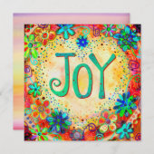 Leuke Vreugde Vrolijke Bloemenaanmoediging  Bedankkaart (Voorkant / Achterkant)