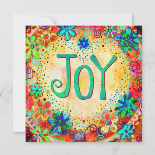 Leuke Vreugde Vrolijke Bloemenaanmoediging  Bedankkaart (Voorkant)