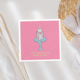 Leuke Vriend Verjaardagstaart Hot Pink Servet