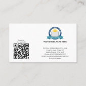 Leuke & vriendelijke leraar Red Apple Sketch Hand Visitekaartje (Achterkant)