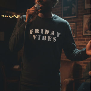 Leuke vrijdag sfeer woordkunst t-shirt
