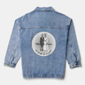 Leuke vrijgezellenfeest denim jas jacket (Achterkant)