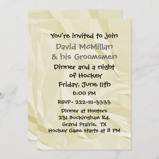 Leuke vrijgezellenfeest uitnodiging (Voorkant / Achterkant)