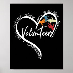 Leuke vrijwilliger grafische T-shirts topjes Byck  Poster