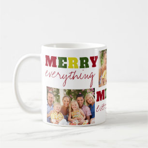Leuke vrolijke alles 3 foto kerst vakantie koffiemok