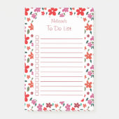 Leuke vrolijke bloemen te doen lijstnaam post-it® notes (Voorkant)