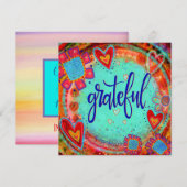 Leuke vrolijke dankbare zegeningen Inspirerend Bedankkaart (Voorkant / Achterkant)
