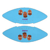 Leuke vrolijke eikels zingen cartoon voor kinderen american football (Panelen)