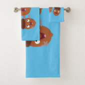 Leuke vrolijke eikels zingen cartoon voor kinderen bad handdoek (Insitu)