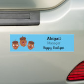 Leuke vrolijke eikels zingen cartoon voor kinderen bumpersticker (Op auto)