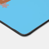 Leuke vrolijke eikels zingen cartoon voor kinderen bureaumat (Hoek)