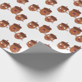 Leuke vrolijke eikels zingen cartoon voor kinderen cadeaupapier (Hoek)