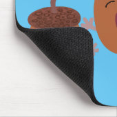 Leuke vrolijke eikels zingen cartoon voor kinderen muismat (Hoek)