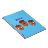 Leuke vrolijke eikels zingen cartoon voor kinderen notitieboek (Rechterzijde)