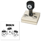 Leuke vrolijke eikels zingen cartoon voor kinderen rubberstempel (Gestempeld)