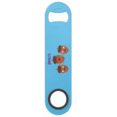 Leuke vrolijke eikels zingen cartoon voor kinderen speed flessenopener (Voorkant)