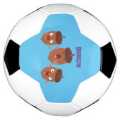 Leuke vrolijke eikels zingen cartoon voor kinderen voetbal (Gedraaid)