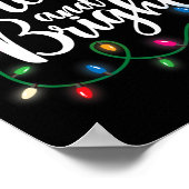 Leuke vrolijke en heldere kerstverlichting kerstva poster (Hoek)