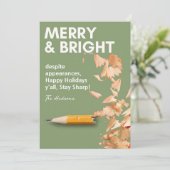 Leuke vrolijke en heldere vakantie feestdagenkaart (Staand voorkant)