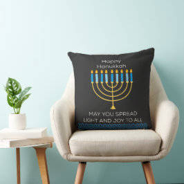 Leuke vrolijke Hanukkah schattige blauwe Chanukah  Kussen