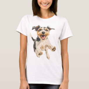 Leuke vrolijke Happy Little Terrier hond T-shirt