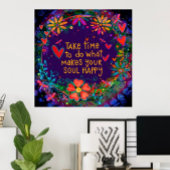 Leuke vrolijke Happy Soul Quote Inspirivity Poster