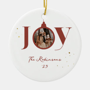Leuke vrolijke kerst Familie Foto Joy Ornament